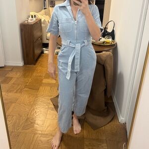 & Other Stories Light Blue Corduroy Jumpsuit